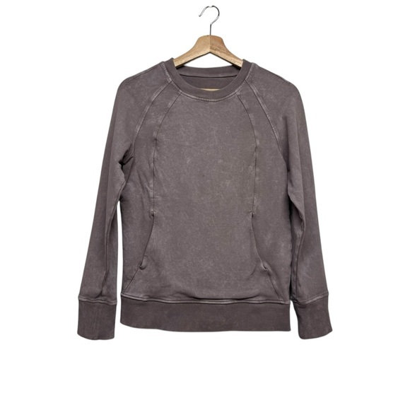 LULULEMON Scuba Crew Washed Lunar Rock 4 - Picture 6 of 11